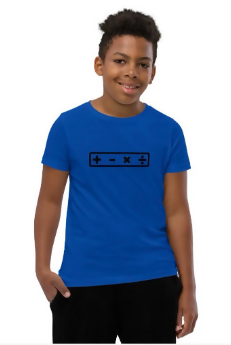 YUP ‘Mathematics Range’ Black Boxed-In (Short Sleeve T-shirt) Children/Youth